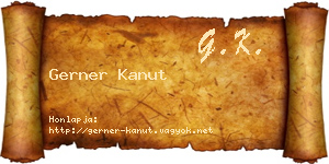 Gerner Kanut névjegykártya